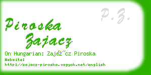 piroska zajacz business card